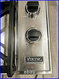 Viking 30 Natural Gas Cooktop 4 Burners Stainless VGSU1024BSS TESTED