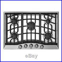 Viking 30 Stainless Electric Spark 5 Sealed Burners Gas Cooktop RVGC33015BSS