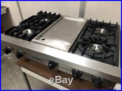Viking Professional 36 Natural Gas Or Propane Burner Cooktop with Center Grill