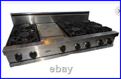 Viking VGRT4806GSS 48 Pro Gas Range Top 6 Burner Griddle Stainless Steel Tested