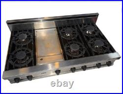 Viking VGRT4806GSS 48 Pro Gas Range Top 6 Burner Griddle Stainless Steel Tested