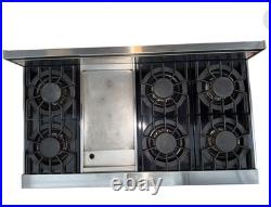 Viking VGRT4806GSS 48 Pro Gas Range Top 6 Burner Griddle Stainless Steel Tested