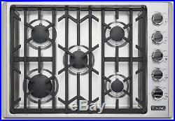 Viking VGSU53015BSS 30 Professional 5 Series Gas Cooktop 5 Burners Stainless