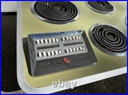 Vintage 1960s GE Mid Century Modern Countertop Cooktop Electric Stove Top