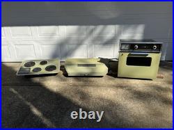 Vintage 1960s GE Mid Century Modern Countertop Cooktop Electric Stove Top