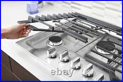 WHIRLPOOL 36'' W 5-Burner Gas Cooktop with EZ-2-Lift Hinged Grates WCG55US6HS, NEW