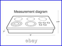 WHIRLPOOL 36'' W 5-Burner Gas Cooktop with EZ-2-Lift Hinged Grates WCG55US6HS, NEW