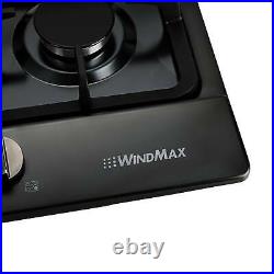 WINDMAX 28 Cooktop Gas Stainless Steel Built-in 5 Burners Stove LPG/NG Gas Hob