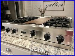 Watch Testing On YouTube, Viking 36 Professional Cooktop Rangetop WithGriddle SS