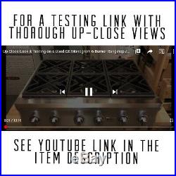 Watch Testing on YouTube 36 GE Monogram Rangetop Cooktop Stove (Nat. Gas)