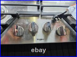 Whirlpool 30 Stainless Steel Drop-In 4 Burner Gas Cooktop WCG55US0HS