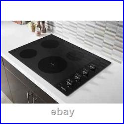 Whirlpool 30-in 4 elements smooth surface (radiant) black electric cooktop