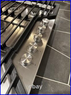 Whirlpool 36 Gas Cooktop Stainless 5-Burners Recessed Hinged New WCGK7536PS