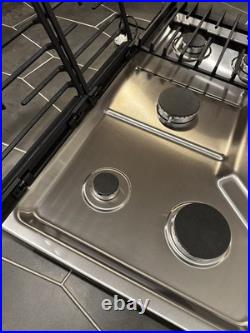 Whirlpool 36 Gas Cooktop Stainless 5-Burners Recessed Hinged New WCGK7536PS