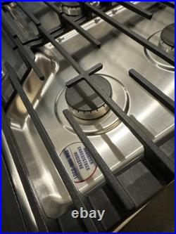 Whirlpool 36 Gas Cooktop Stainless 5-Burners Recessed Hinged New WCGK7536PS