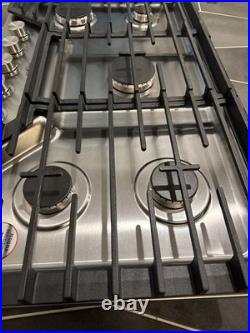 Whirlpool 36 Gas Cooktop Stainless 5-Burners Recessed Hinged New WCGK7536PS