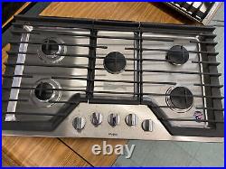 Whirlpool 36 Stainless Gas Cooktop WCG97US6HS Display-May Have scratches