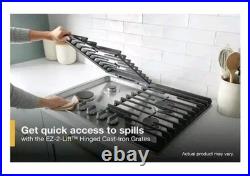 Whirlpool 36 in. Gas Cooktop Stainless 5-Burners Recessed SpeedHeat WCGK7036PS