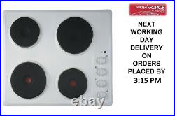 Whirlpool/Ignis AKL7000WH 4 Burner 60cm White Solid Plate Hob + 1 Year Warranty