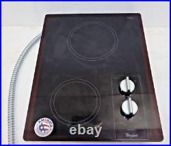 Whirlpool W5CE1522FB 15 Built-In Electric Smoothtop Cooktop with 2 Elements Black