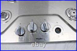 Whirlpool WCG55US0HS 30 Built-In Gas Cooktop in Stainless Steel (No Grates)