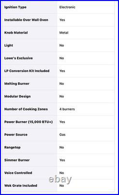 Whirlpool WCG55US0HS 30 Stainless 4 Burner Natural Gas Cooktop #129339 BFSALE