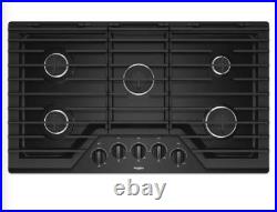 Whirlpool WCG55US6HB 36 Inch Gas Cooktop with 5 Sealed Burners BLACK