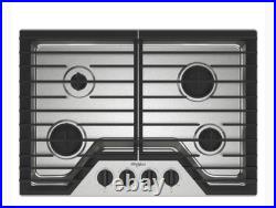 Whirlpool WCGK3030PS 30-inch Gas Cooktop with 4 Burners
