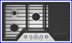 Whirlpool WCGK7536PS 36 5-Burner Gas Cooktop Stainless NEW