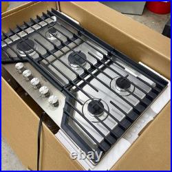 Whirlpool WCGK7536PS 36 5-Burner Gas Cooktop Stainless NEW
