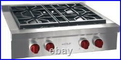 Wolf 30 Pro-Style Gas Rangetop With 4 Dual-Stacked Sealed Burners SRT304LP