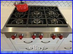 Wolf 36 Gas Range Stove Top Cooktop Stove Subzero Viking