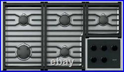 Wolf 36 Inch 5 Dual-Stacked Sealed Burners Transitional Gas Cooktop CG365TS