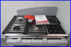 Wolf 36 Inch 5 Dual-Stacked Sealed Burners Transitional Gas Cooktop CG365TS