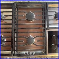 Wolf 36 Inch 5 Dual-Stacked Sealed Burners Transitional Gas Cooktop CG365TS READ