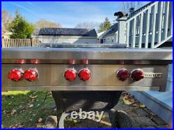 Wolf 36 Natural Gas Range Cook Top Stainless Steel 6 Burners Model RT366