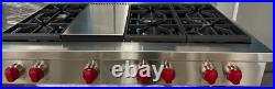 Wolf 48 Pro-Style Stainless Steel 6 Burner Gas Rangetop SRT486G