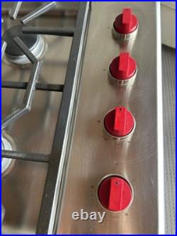 Wolf CG304P/S 30 Gas Cooktop NG 4 Burner Stainless with Regulator & Gas Line