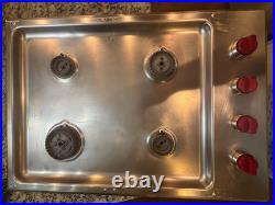 Wolf CG304PS 30 Inch Professional Gas Cooktop 4 Burner Natural Gas Red Knobs