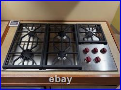 Wolf CG365PS 36 Inch Gas Cooktop with 5 Dual-Stacked Sealed Burners, Simmer/Melt