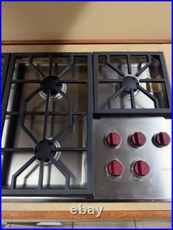 Wolf CG365PS 36 Inch Gas Cooktop with 5 Dual-Stacked Sealed Burners, Simmer/Melt