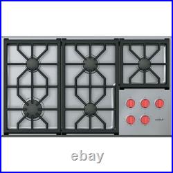 Wolf CG365PS 36 Inch Gas Cooktop with 5 Dual-Stacked Sealed Burners, Simmer/Melt