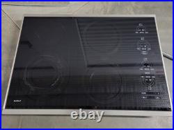 Wolf Model CT30E/S Electric Cooktop Black With Stainless Steel Trim 4 Burner