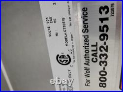 Wolf Model CT30E/S Electric Cooktop Black With Stainless Steel Trim 4 Burner