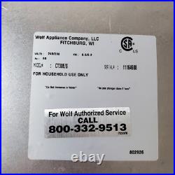 Wolf Model CT30ES Electric Cooktop Black With Stainless Steel Trim 4 Burner