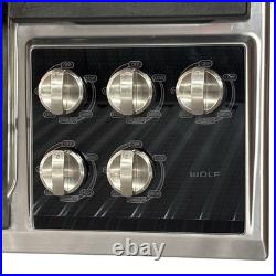 Wolf Model Ct36g/s Lp 36 Liquid Propane Gas Stacked & Sealed 5 Burner Cooktop