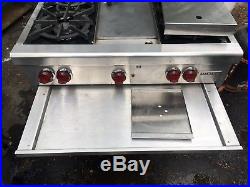 Wolf RT 3640 36 Gas Cooktop Stove Top 4 Burners Griddle commercial
