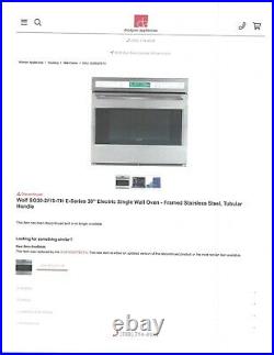 Wolf SO30-2F/S-TH E-Series 30 Electric Wall Oven, Stainless Steel