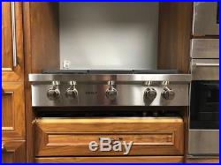 Wolf SRT364G 36 Inch Pro-Style Gas Rangetop, 4 Burners with Griddle FREE SHIPPING