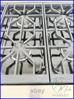 Wolf SRT366-LP 36 Pro Gas Rangetop Stainless 6 Dual-Stack Burners Very Clean